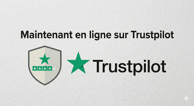 Maintenant en ligne sur Trustpilot